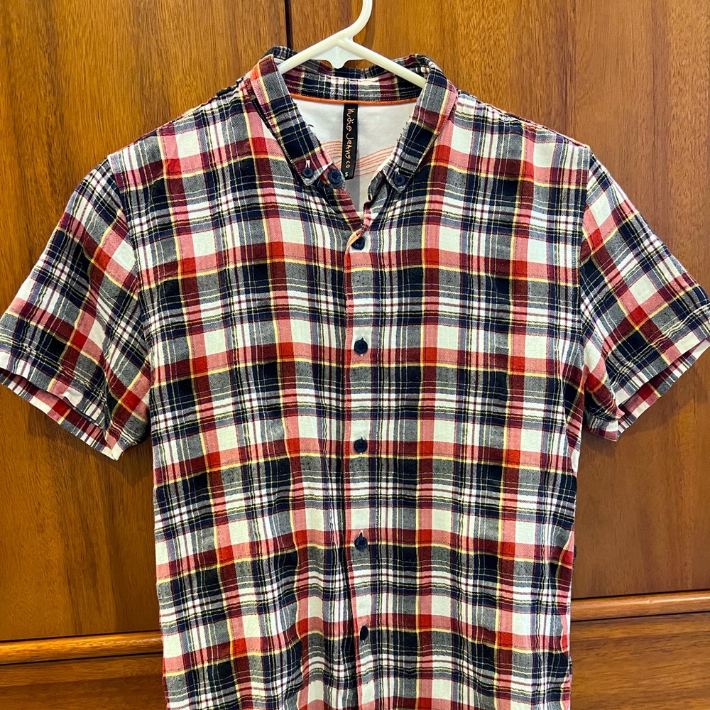 Nudie Jeans short sleeve button shirt - small